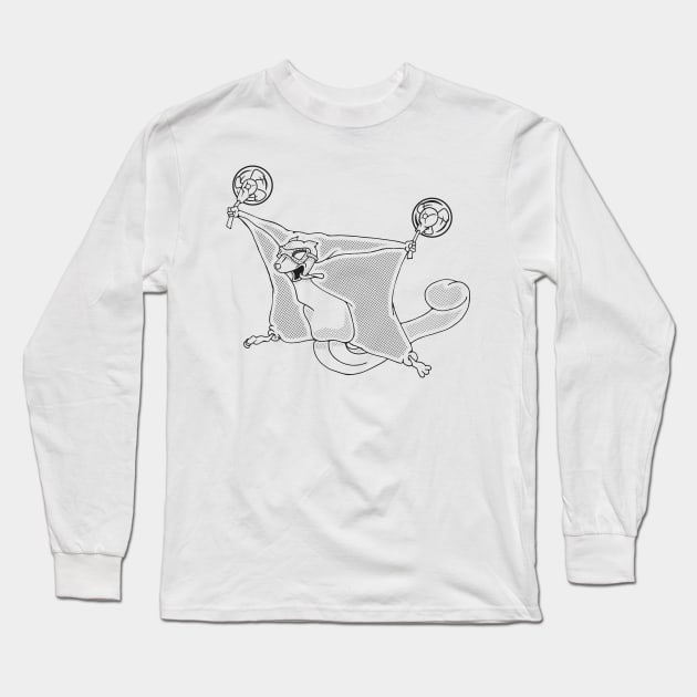 Flying Squirrel Long Sleeve T-Shirt by Renegade Rags